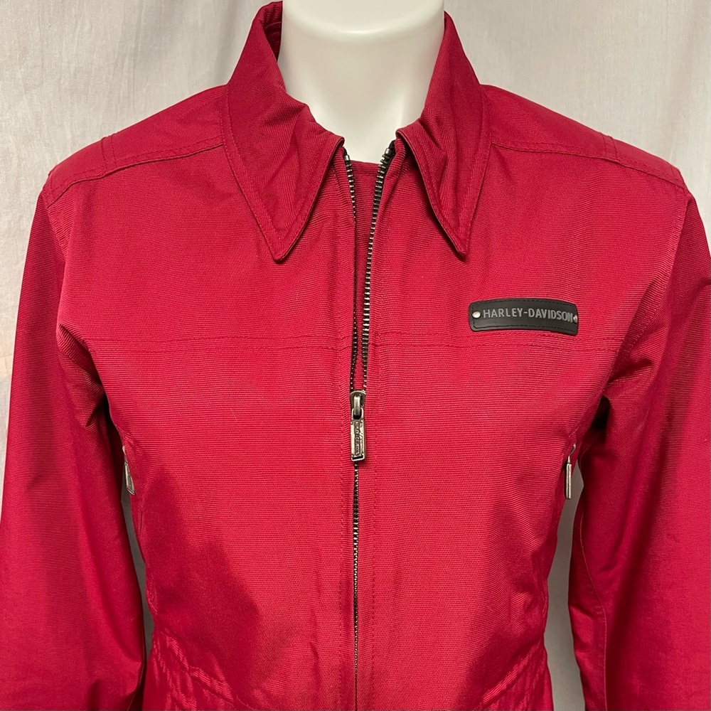 Harley Davidson HD Women's Riding Gear Soft Shell Jacket Red 97026 03VW Small - Picture 3 of 16